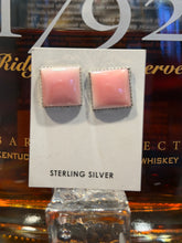 Pink Conch Square Sterling Silver Post Earrings – Dorothy Yazzie