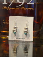 26-Inch Navajo Pearl and Barrel Bead Necklace with Green Turquoise – Includes Earrings – Artist B.S.