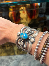 Chimney Butte Sterling Silver Cuff with Blue Turquoise
