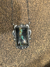 Native-Made Blackjack Turquoise Bar Necklace – Sterling Silver – Stamped JJ