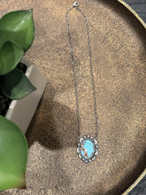 Native-Made Golden Hills Turquoise Bar Necklace – Sterling Silver – Stamped JH