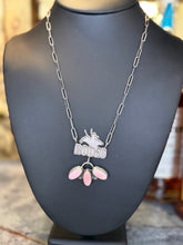 Pink Conch Bull Rider Rodeo Necklace