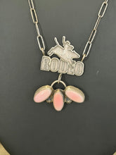 Pink Conch Bull Rider Rodeo Necklace