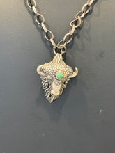 Buffalo Head with Kingman Stone Necklace