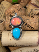 Pink Aurora Opal Kingman Pendant Necklace