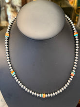 Mixed Turquoise Spiny Oyster Heishi Necklace – 19”