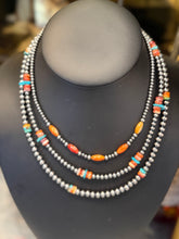 Mixed Turquoise Spiny Oyster Heishi Necklace – 19”