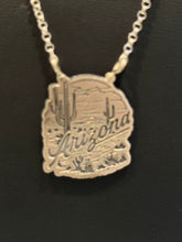 Sterling Silver Desert Arizona Scene Necklace