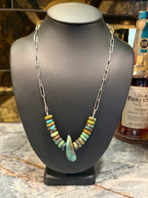 Lone Mountain Turquoise Bead Necklace with Large African Turquoise