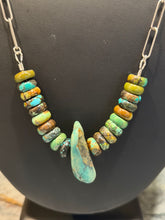 Lone Mountain Turquoise Bead Necklace with Large African Turquoise