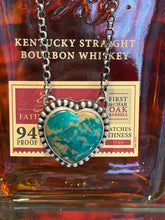 Royston Turquoise Heart Necklace | Native Made Sterling Silver (Emer Thompson)
