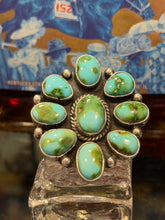 Sonoran Gold Adjustable Ring | Native Made Sterling Silver (Stamped D. Yazzie, Size 7+)