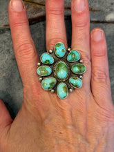 Sonoran Gold Adjustable Ring | Native Made Sterling Silver (Stamped D. Yazzie, Size 7+)