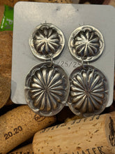 Concho Dangle Earrings | Native Made Sterling Silver (Stamped B.)