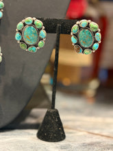 Sonoran Gold Turquoise Cluster Statement Lariat Necklace & Earring Set – Native Made by G. James
