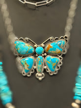 Kingman Turquoise Butterfly Necklace – Native Made by Charlie Johnson
