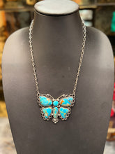Kingman Turquoise Butterfly Necklace – Native Made by Charlie Johnson