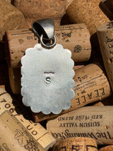 White Buffalo & Turquoise Pendant by S | Native-Made Sterling Silver