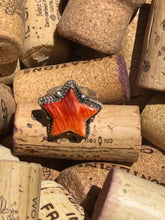 Orange Spiny Oyster Ring Size 8 by LAJR | Native-Made Sterling Silver