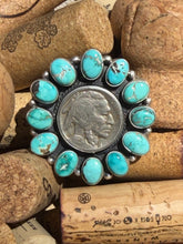 Turquoise Cluster Coin Ring – Size 8