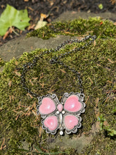 Pink Conch Butterfly Pendant Necklace