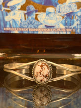 Wild Horse Turquoise Cuff Bracelet | Native Made Stamped D Skeets