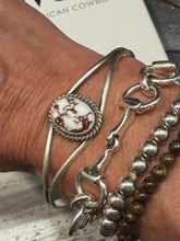 Wild Horse Turquoise Cuff Bracelet | Native Made Stamped D Skeets