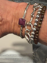 Single Stone Turquoise Cuff Bracelet | Flexible Native Made Sterling Silver