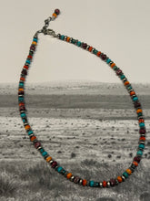 Multi Bead Sterling Silver Necklace | 17" + 2" Extender | Native Made Style Layering Chain