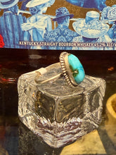 Sonoran Turquoise Ring | Size 8 Sterling Silver | Native Made Stamped G Rios