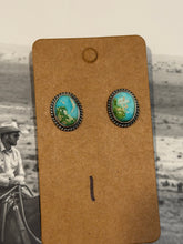 onoran Turquoise Stud Earrings | Native Made Sterling Silver | Stamped J Frank