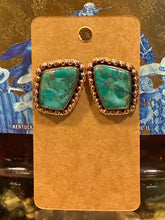 Turquoise & Copper Post Earrings | Southwestern Stud Earrings | Made in Mexico