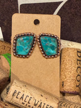 Turquoise & Copper Post Earrings | Southwestern Stud Earrings | Made in Mexico