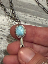 Turquoise Blossom Necklace | Sterling Silver Native Made | Stamped G Rios