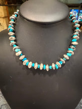 16" Sleeping Beauty Turquoise Necklace | Native Made Sterling Silver | Izzy Manuelito
