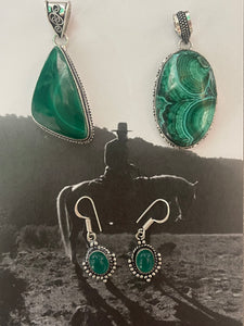 Malachite Dangle Earrings