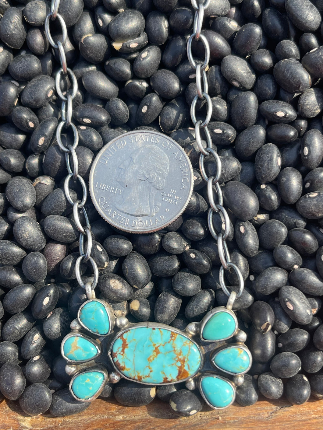 Turquoise Cluster Necklace