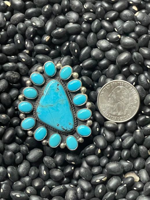 Size 7 3/4 Turquoise  Statement Ring