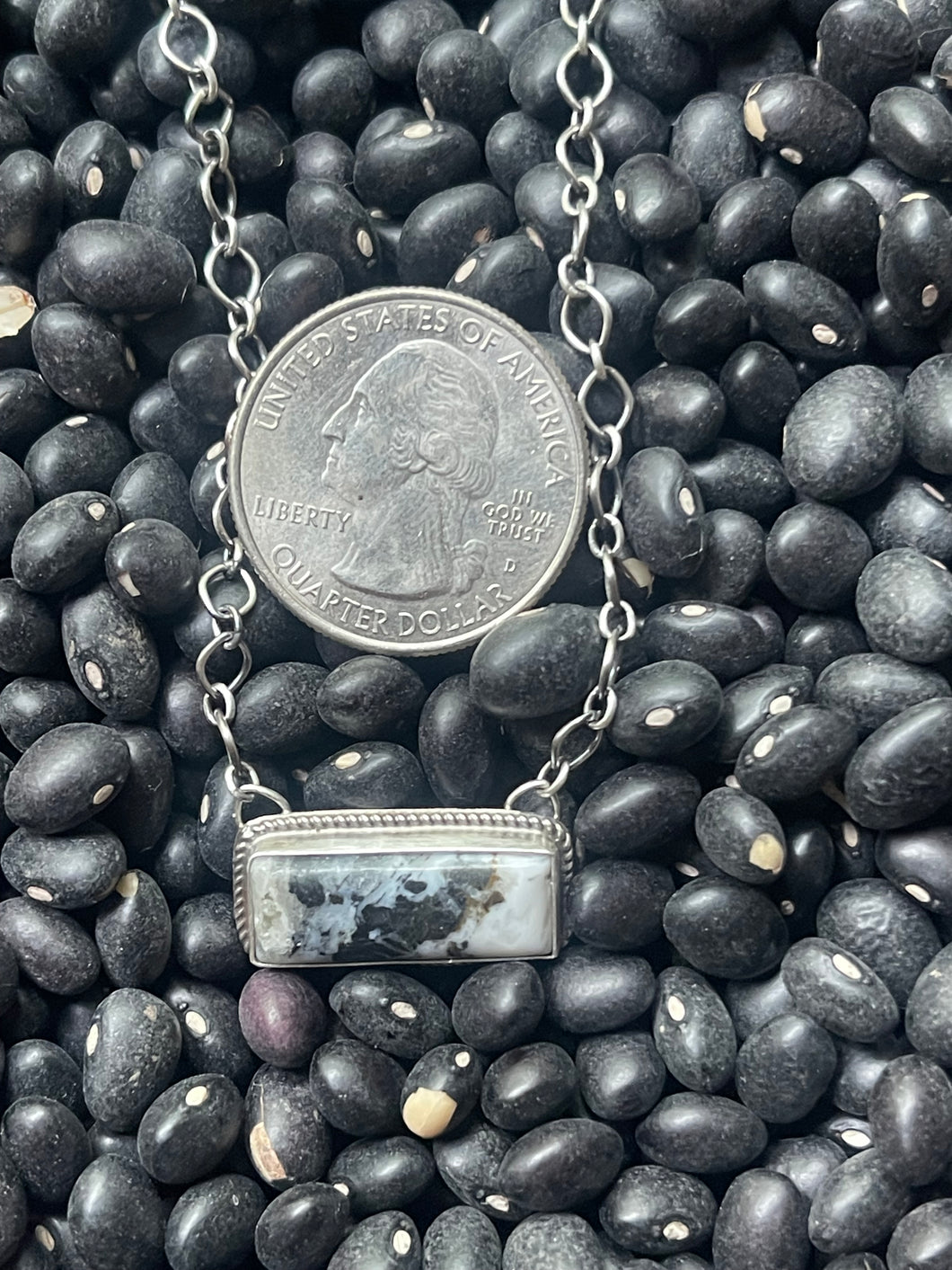 White Buffalo Bar Necklace
