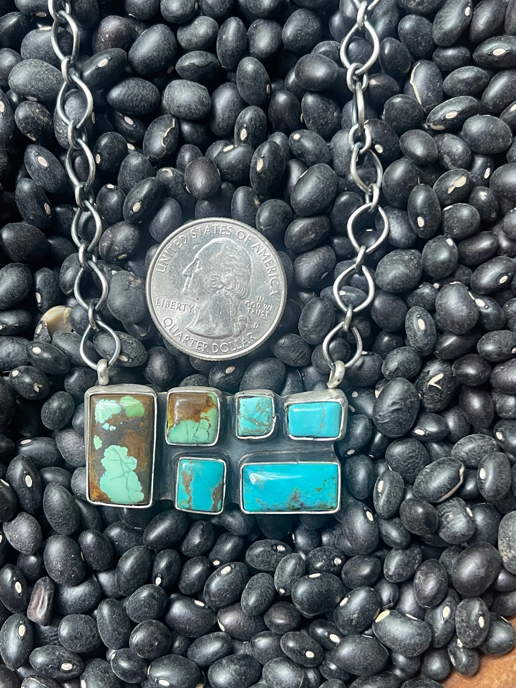 6 Stone Bar Necklace