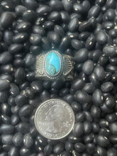 Sunshine Reeves Turquoise and Cigar Band Ring Size 10