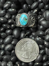 Sunshine Reeves Turquoise and Cigar Band Ring Size 8