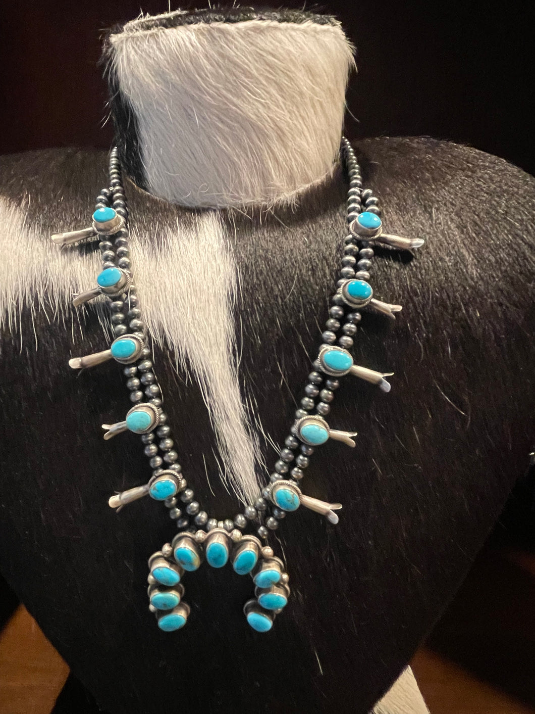 Richard Begay Squash Blossom & Earrings Set