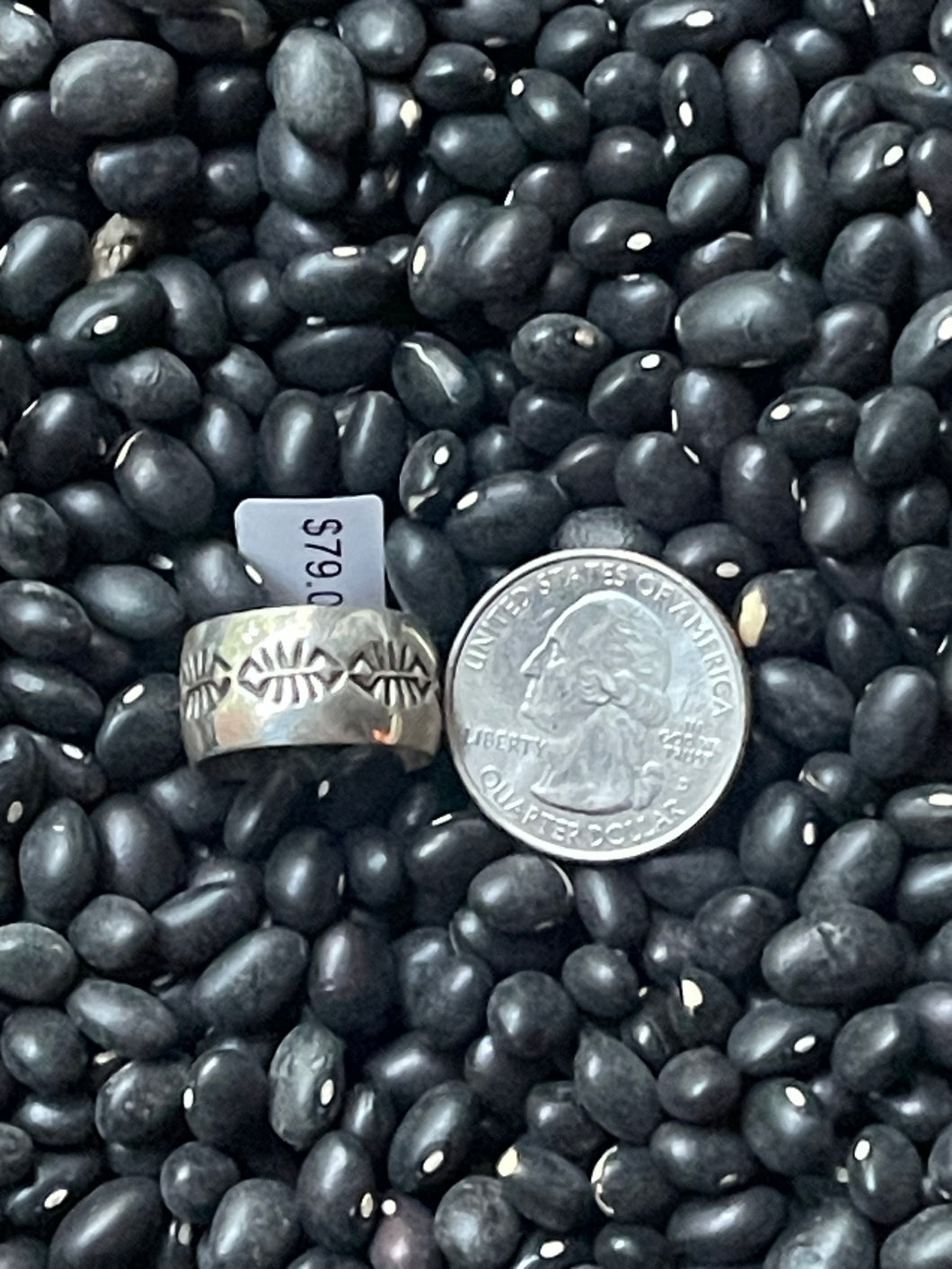 Stamped Sterling Silver Ring - Size 7
