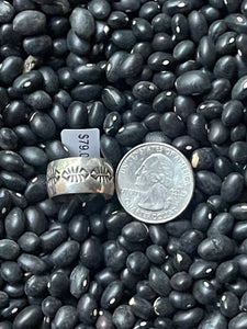 Stamped Sterling Silver Ring - Size 8