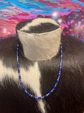 Heishi and Lapis Bead Necklace -18 in.