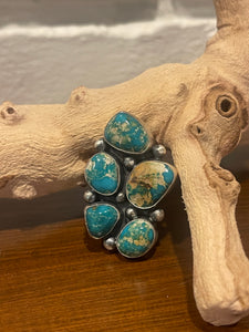 Robert Johnson Fox Turquoise Cluster Ring