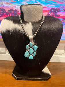 Carico Lake Turquoise Pendant by Robert Johnson