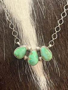 3 Stone Sonoran Gold J Frank Bar Necklace