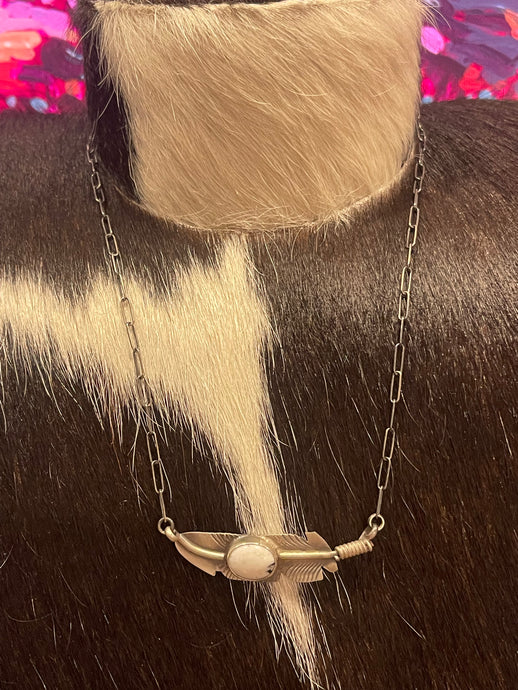 White Buffalo Feather Necklace